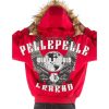 Pelle Pelle World Famous 1978 Fur Hood Red Jacket