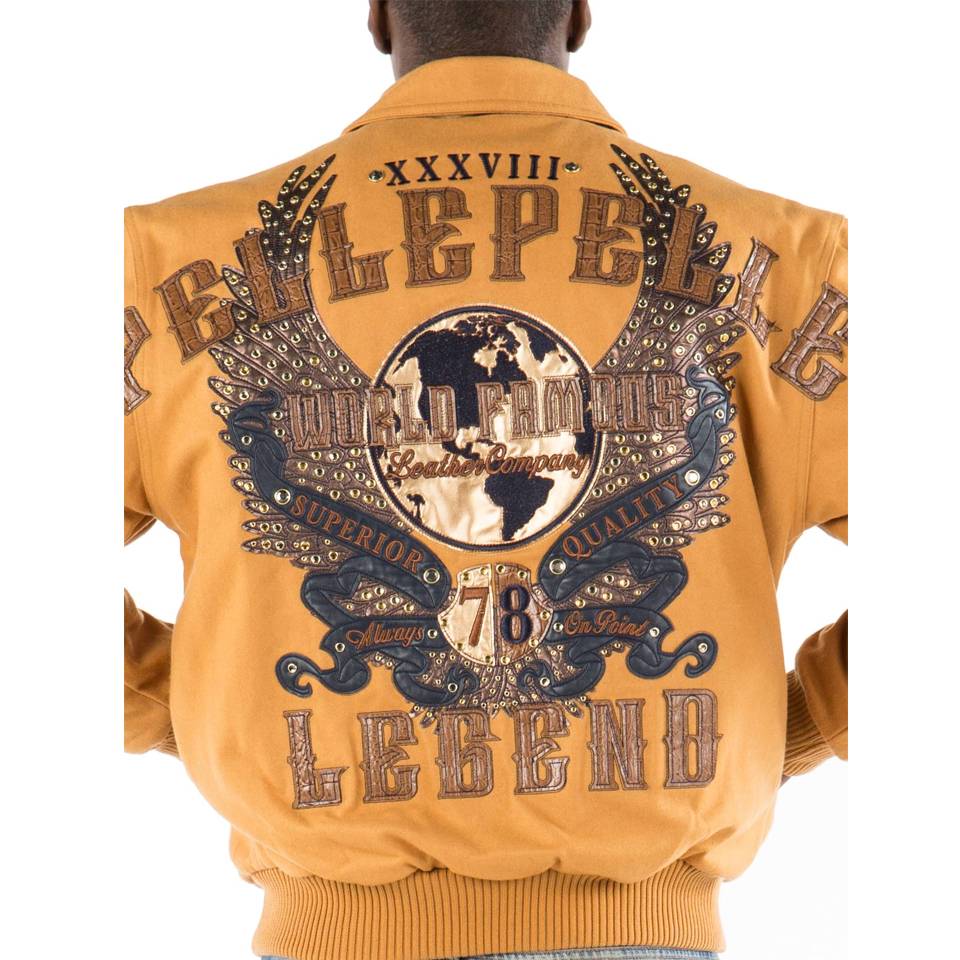 Pelle Pelle World Famous 1978 Men Yellow Wool Jacket