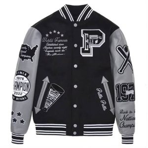 Pelle Pelle World Famous Black Varsity Jacket