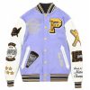 Pelle Pelle World Famous Lavender Varsity Jacket