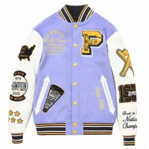 Pelle Pelle World Famous Lavender Varsity Jacket