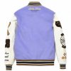 Pelle Pelle World Famous Lavender & White Varsity Wool Jacket
