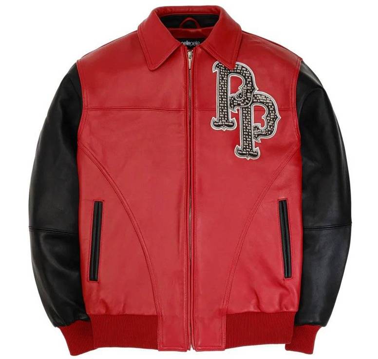Pelle Pelle World Famous Legend MB Studded Red Jacket