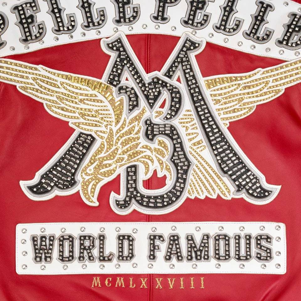 Pelle Pelle World Famous Legend Red & Black Leather Jacket