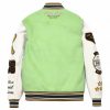 Pelle Pelle World Famous Light Green & White Varsity Wool Jacket