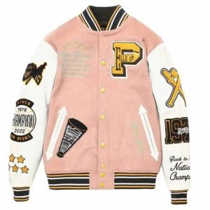 Pelle Pelle World Famous Light Pink Varsity Jacket
