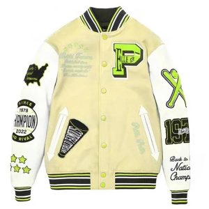 Pelle Pelle World Famous Light Yellow Varsity Jacket