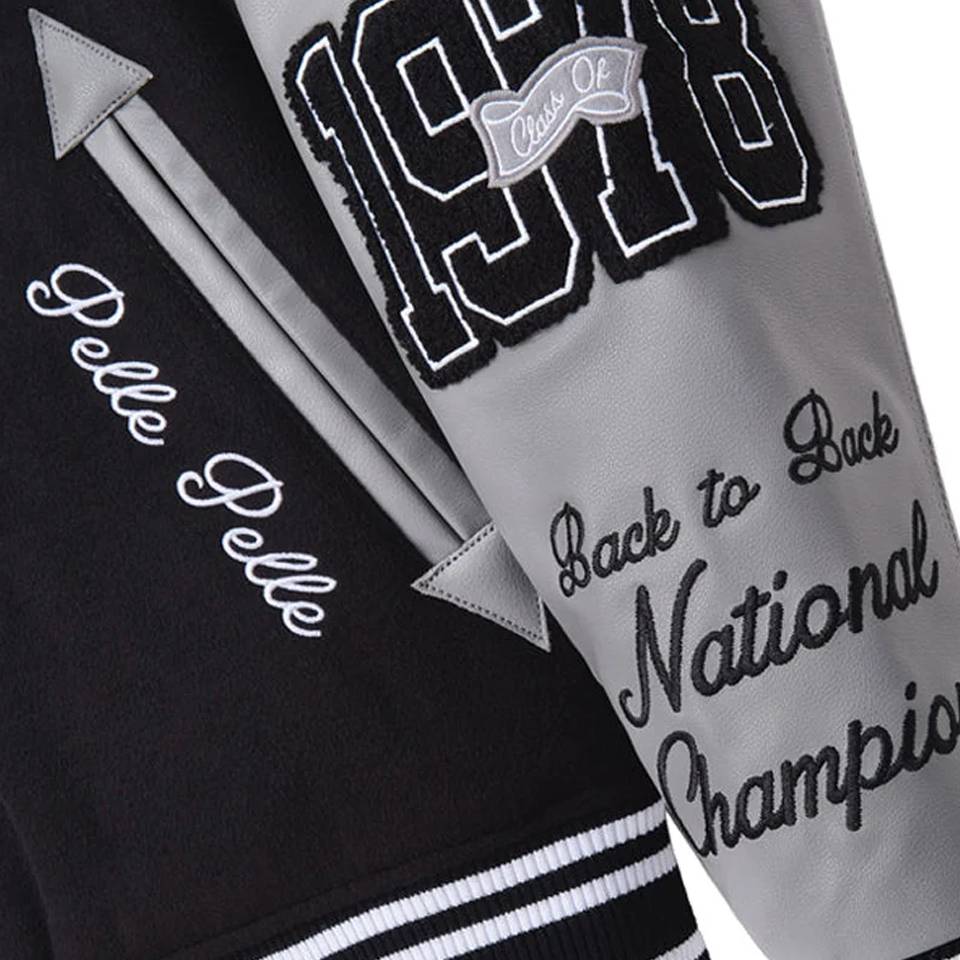 Pelle Pelle World Famous MB 1978 Black Varsity Wool Jacket