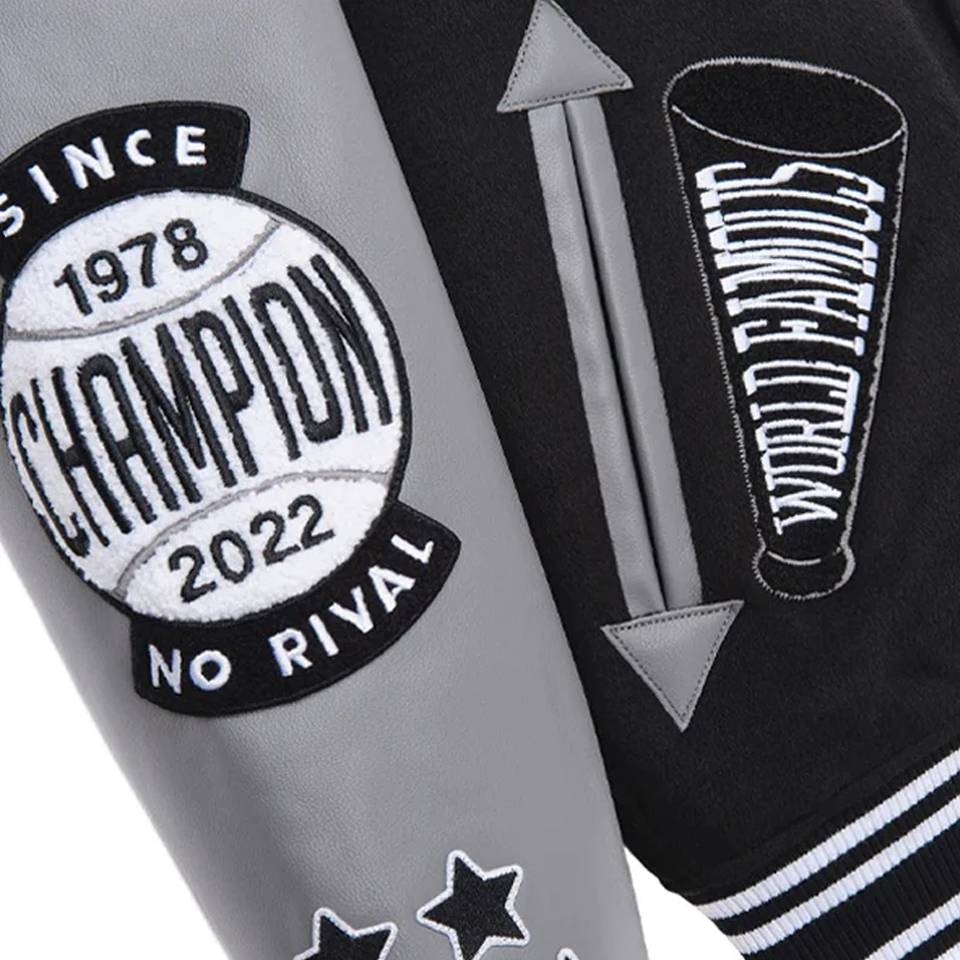 Pelle Pelle World Famous MB Black Varsity Wool Jacket