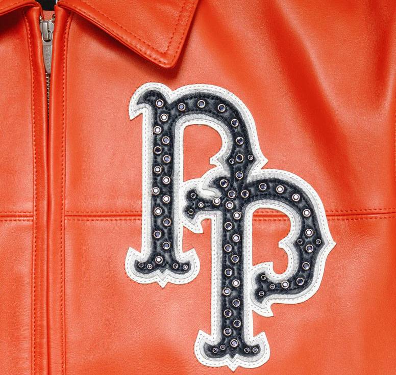 Pelle Pelle World Famous Marc Buchanan 1978 Orange Studded Jacket