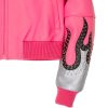 Pelle Pelle World Famous Pink Women Crop Leather Jacket