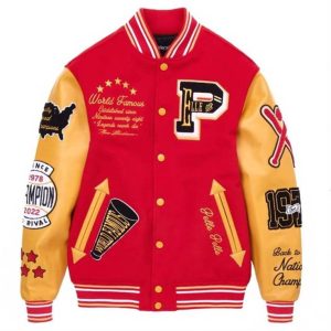 Pelle Pelle World Famous Red Varsity Jacket