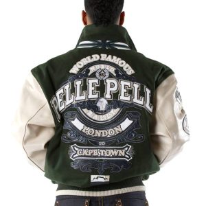 Pelle Pelle World Famous Road Rally London to Cape Town Green Wool Jacket