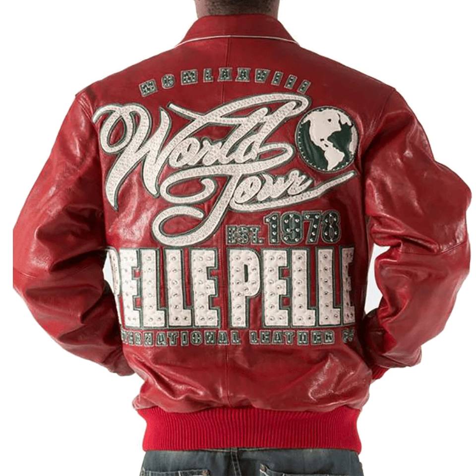 Pelle Pelle World Tour 1978 International Red Leather Jacket