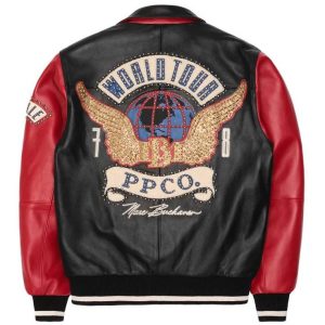 Pelle Pelle World Tour MB Studded Black Leather Jacket
