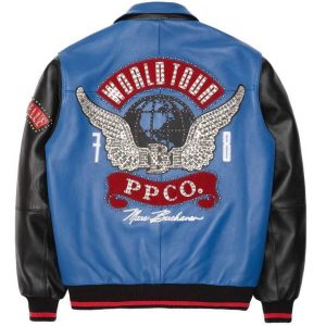 Pelle Pelle World Tour Marc Buchanan Royal Blue Leather Jacket