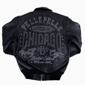 Pelle Pelle X TB Chicago Windy City Black Leather Jacket