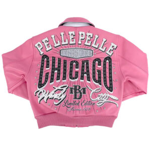Pelle Pelle X TB Chicago Windy City Pink Leather Jacket