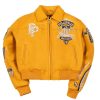 Pelle Pelle Yellow American Bruiser Women Crop Jacket