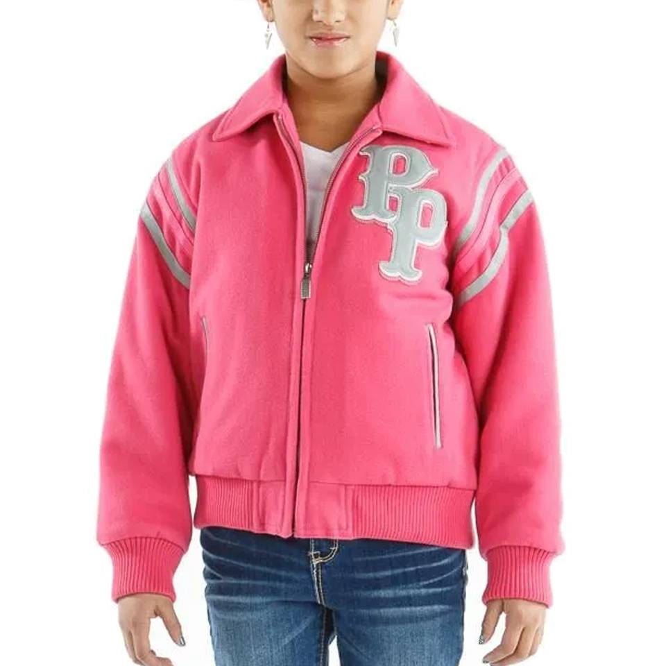 Pink Girls Pelle Pelle Detroit MB 1701 Jacket