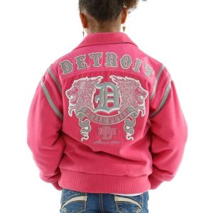 Pink Girls Pelle Pelle Detroit MB 1701 Wool Jacket