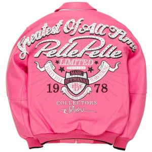Pink Pelle Pelle Greatest Of All Time MB Genuine Leather Jacket