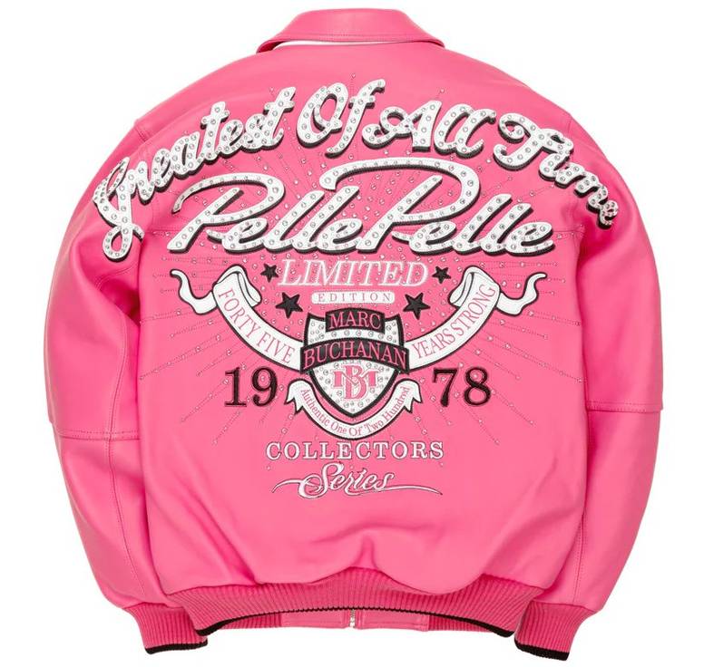 Pink Pelle Pelle Greatest Of All Time MB Genuine Leather Jacket