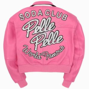 Pink Pelle Pelle World Famous Soda Club Crop Jacket