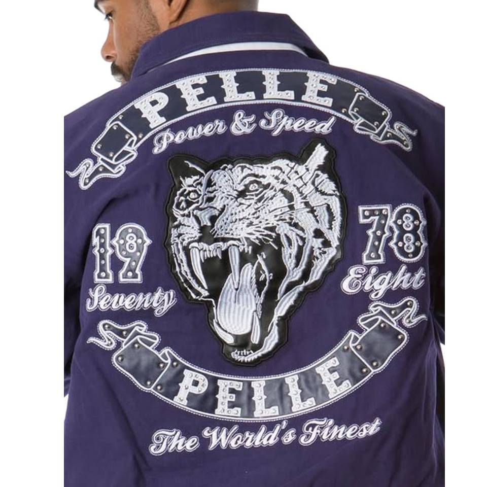 Purple Pelle Pelle Men World's Finest Tiger Twill Jacket