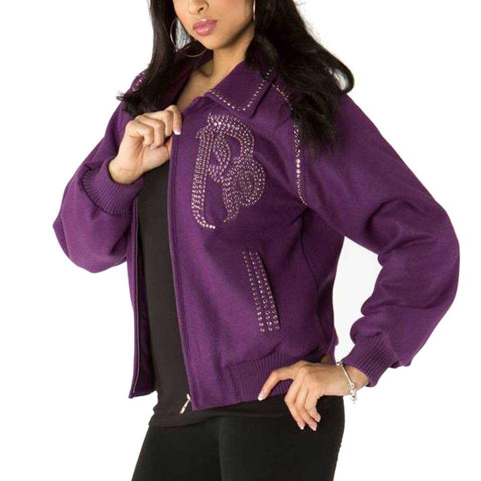 Purple Pelle Pelle Vintage Studded Jacket