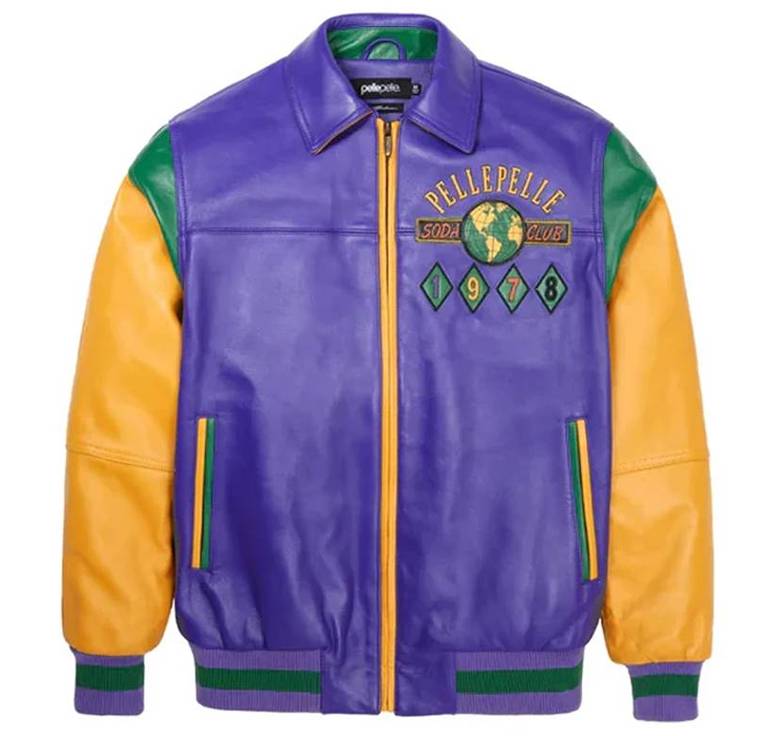 Pelle Pelle World Famous Soda Club Purple Plush Jacket