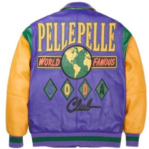 Purple Pelle Pelle World Famous Soda Club Plush Leather Jacket