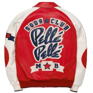 Red Pelle Pelle Classic Soda Club Plush Leather Jacket