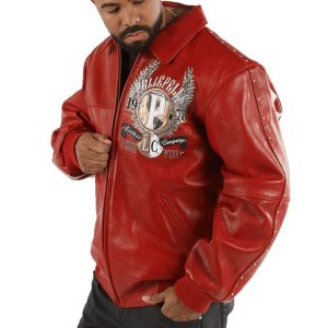 Red Pelle Pelle Men World Famous 1978 Jacket