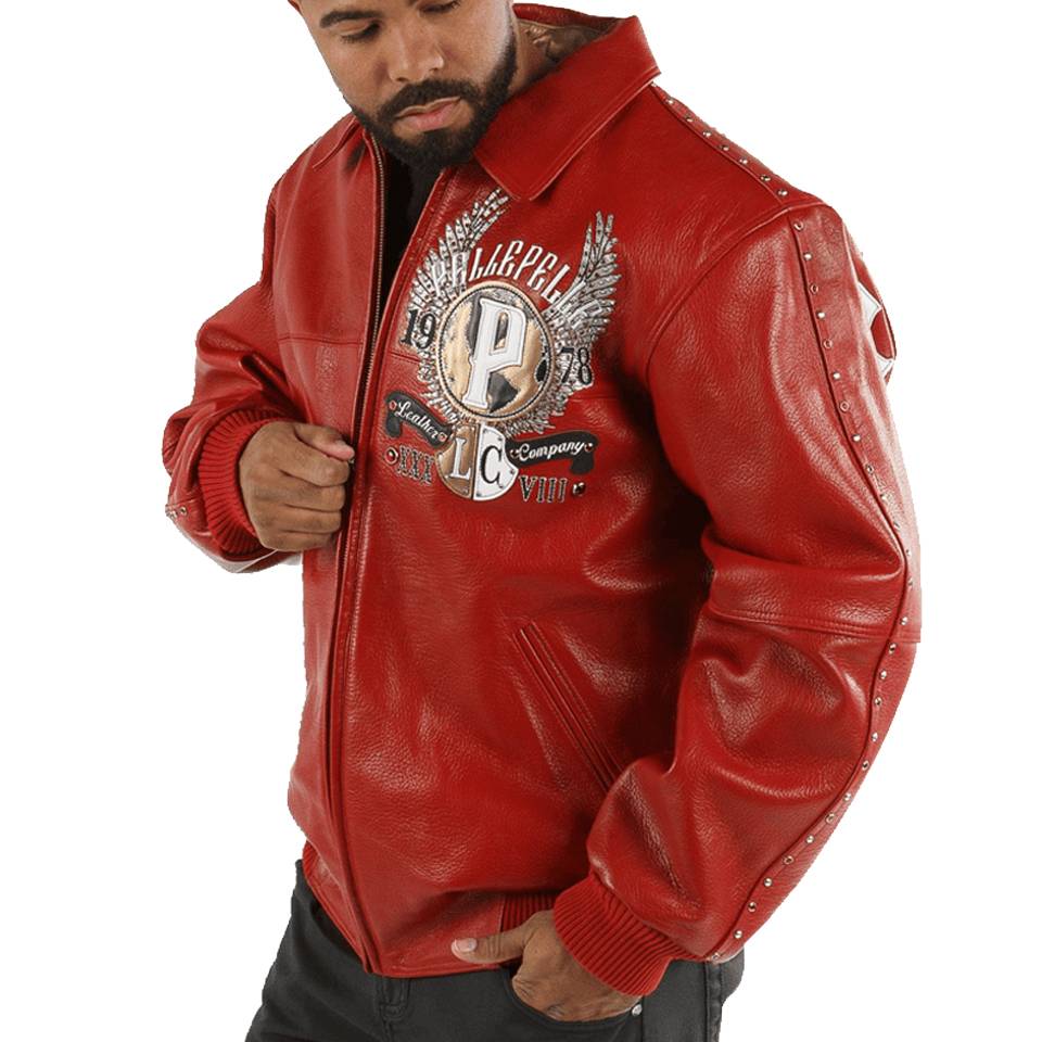 Red Pelle Pelle Men World Famous 1978 Jacket