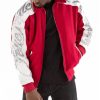 Red Pelle Pelle Shoulder Crest Script Jacket