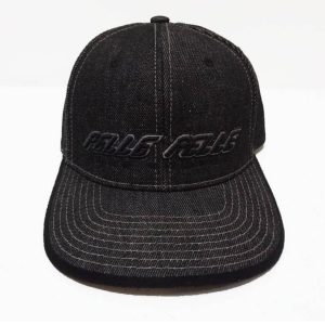 Vintage Black Denim Pelle Pelle Cap