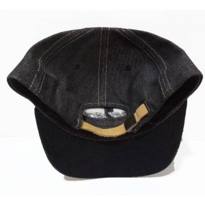 Vintage Black Denim Pelle Pelle Cotton Cap