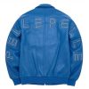 Vintage Pelle Pelle Blue Stones Leather Jacket For Men