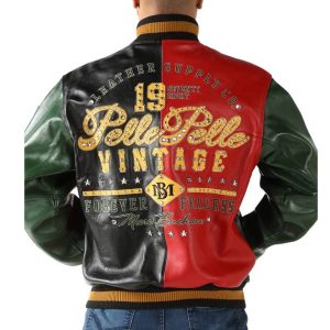 Vintage Pelle Pelle Forever Fearless MB Dark Green Leather Jacket