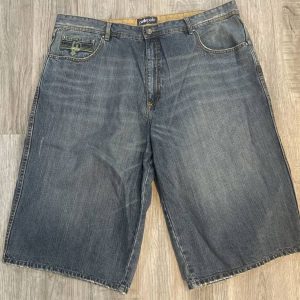 Vintage Pelle Pelle Hip Hop Studded Embroidered Jean Shorts
