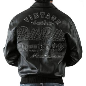 Vintage Pelle Pelle MB 1978 Black Leather Jacket Pelle Pelle Store