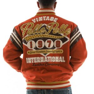 Vintage Pelle Pelle Men 1978 International Orange Wool Jacket