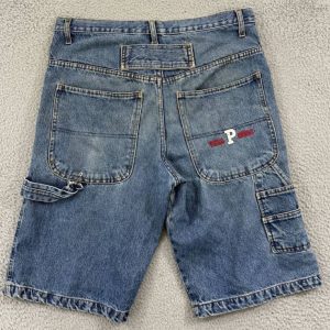 Vintage Pelle Pelle Men Blue Carpenter Baggy Shorts