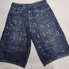 Vintage Pelle Pelle Printed Blue Demin Shorts