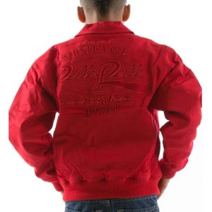 Vintage Pelle Pelle Soda Club Kids 1978 Red Wool Jacket