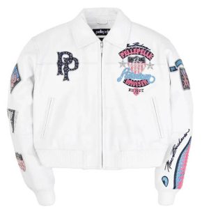 White American Bruiser Pelle Pelle Women Crop Leather Jacket
