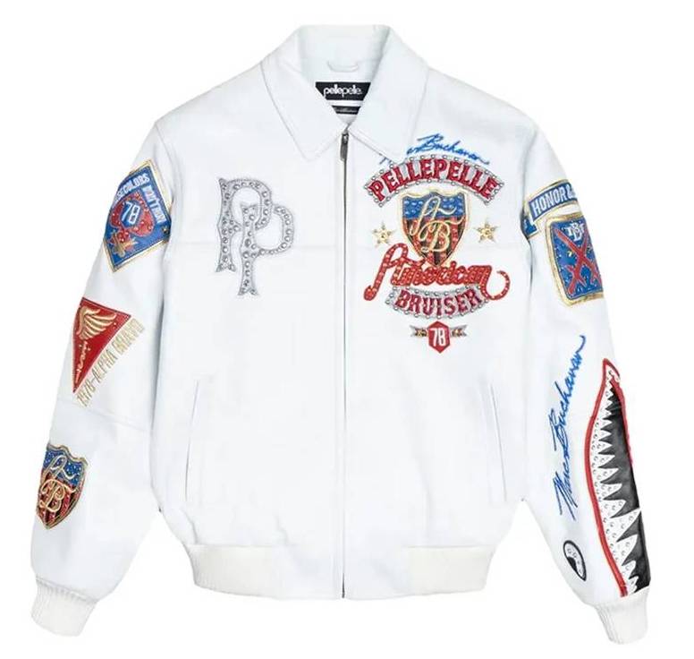 White Pelle Pelle American Bruiser MB White Jacket