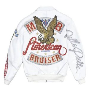 White Pelle Pelle American Bruiser MB White Leather Jacket