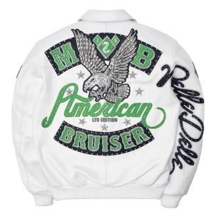 White Pelle Pelle MB Bruiser Plush Leather Jacket